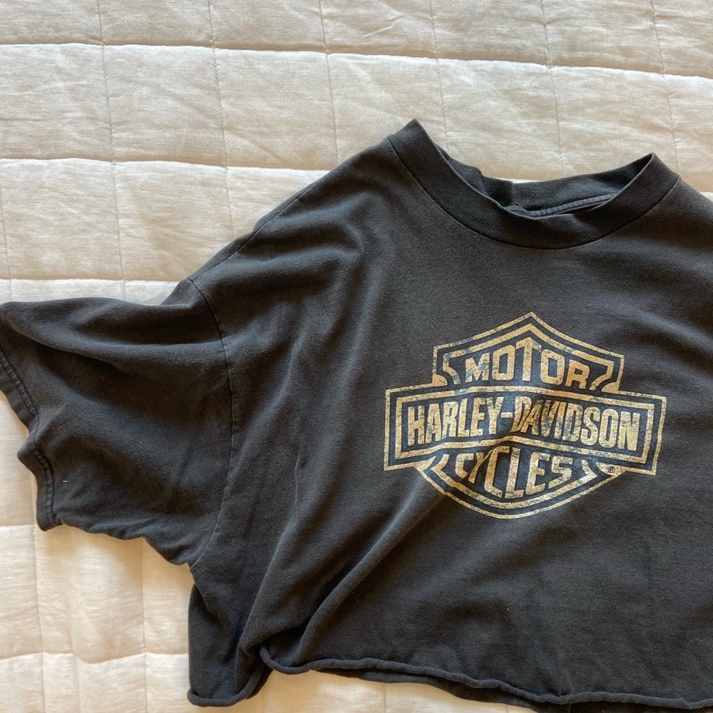 Harley-Davidson Black Crop Top cutoff